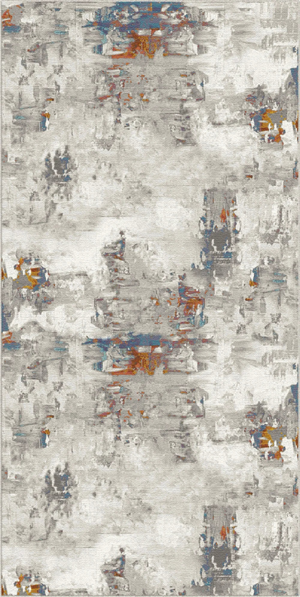Mirror Slate Industrial Abstract Rug