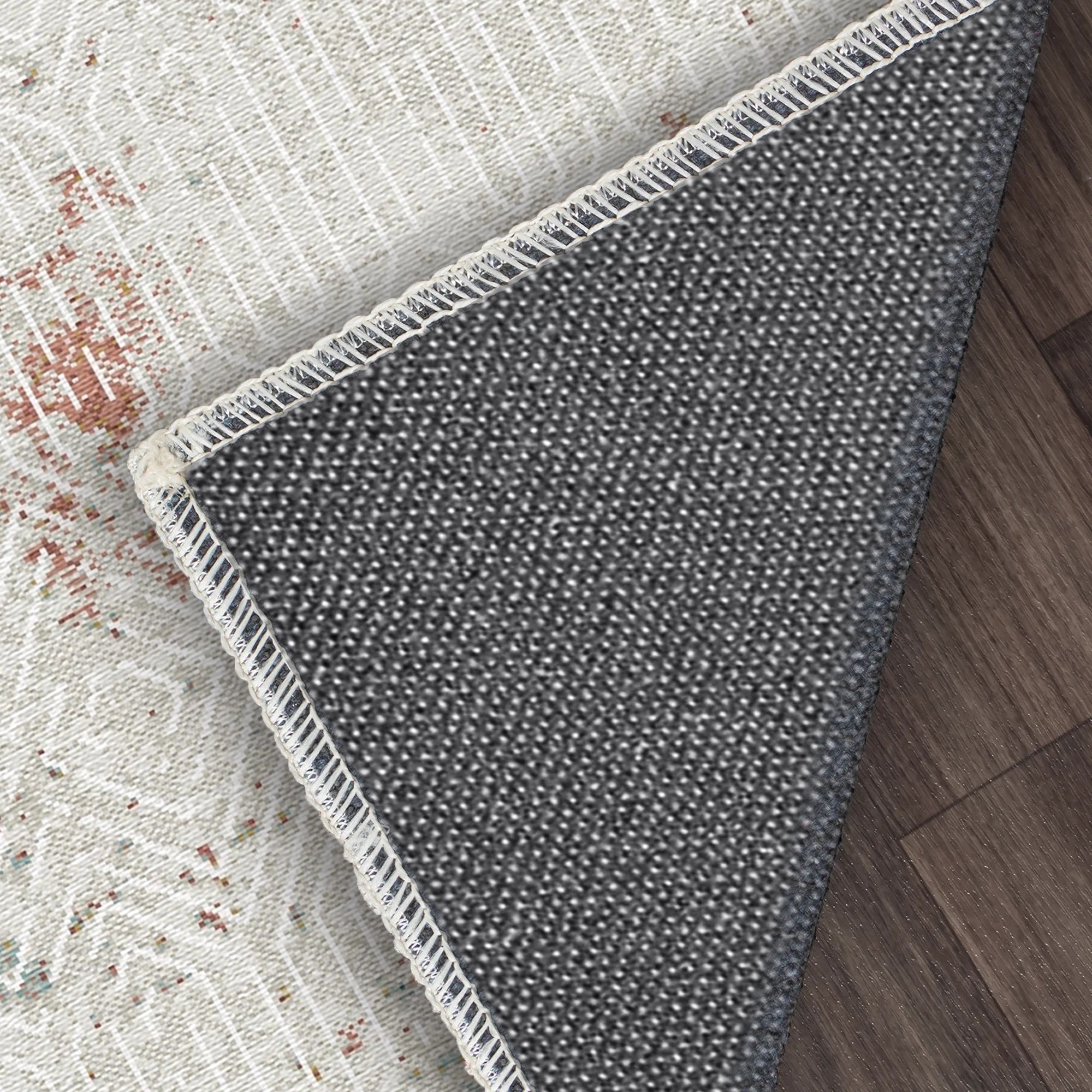 Ethereal Lattice Distressed Abstract Rug