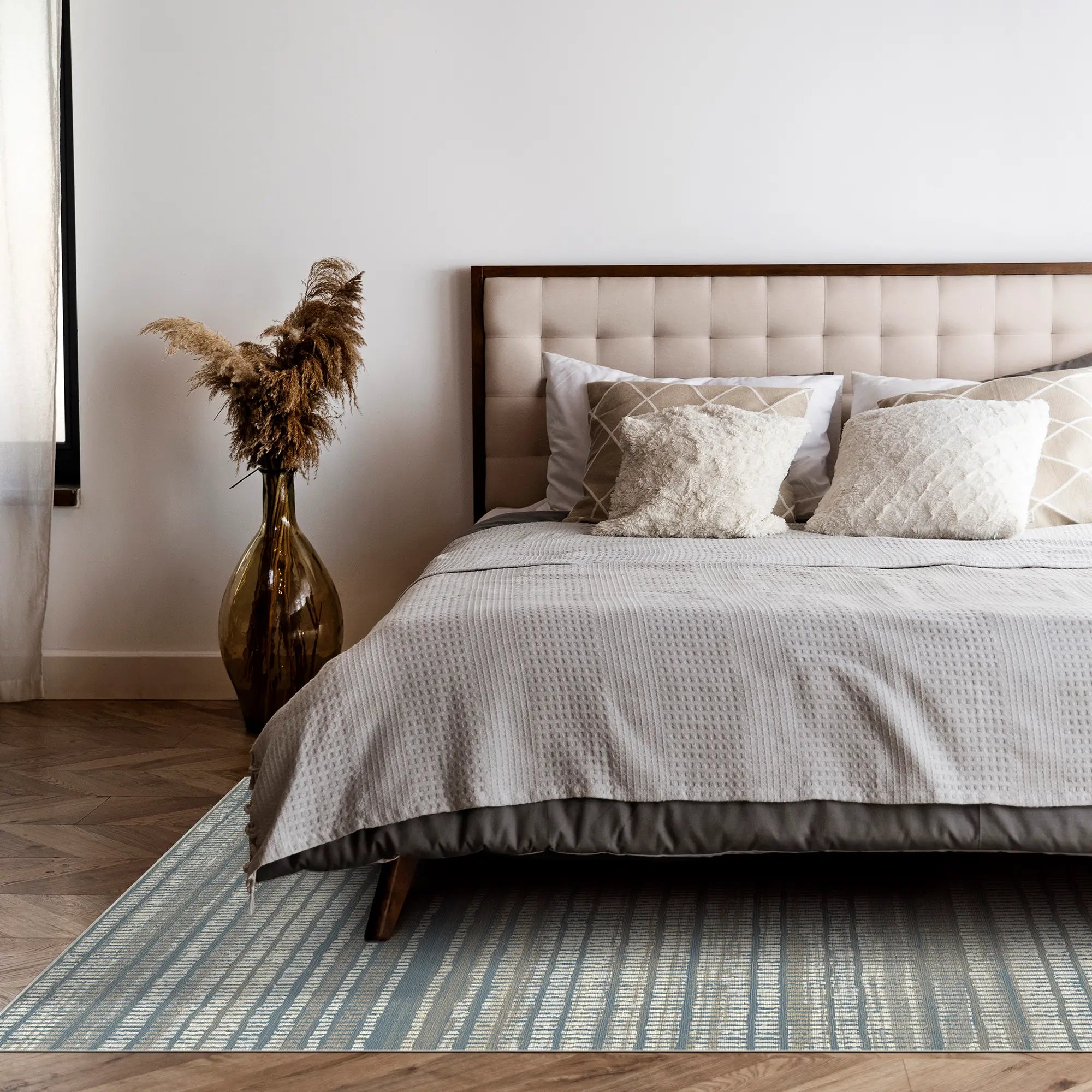 Coastal Horizon Linear Abstract Rug