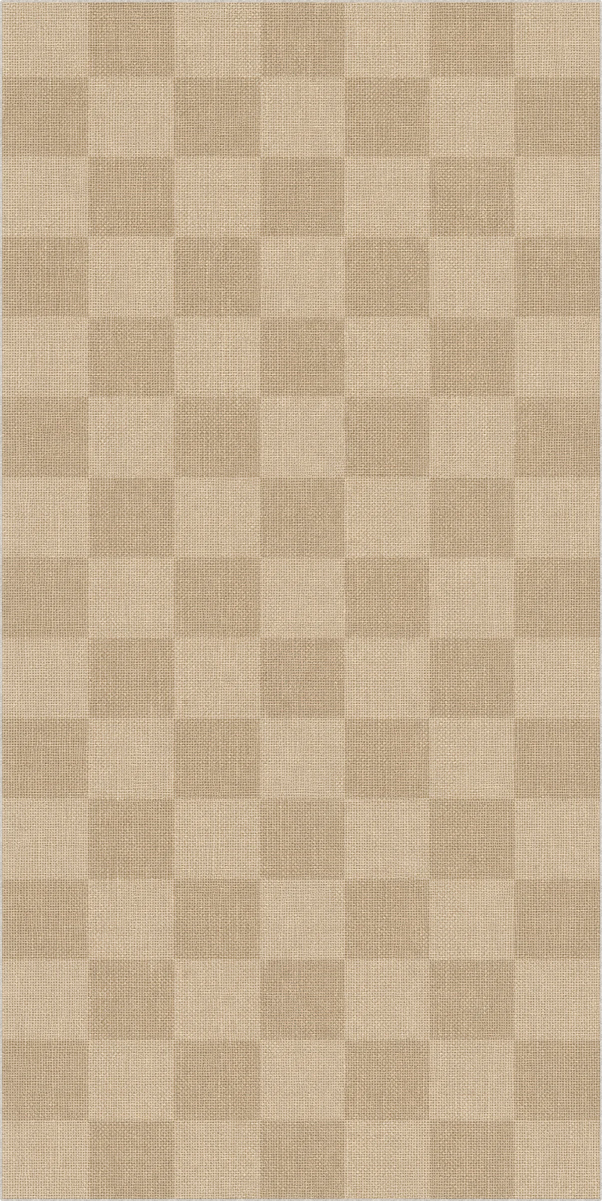 Checkered Jute-Look Modern Rug