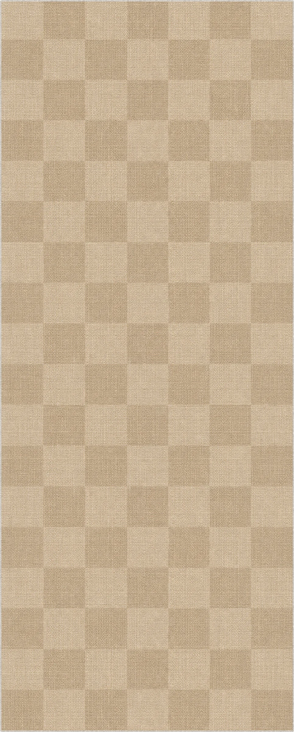 Checkered Jute-Look Modern Rug