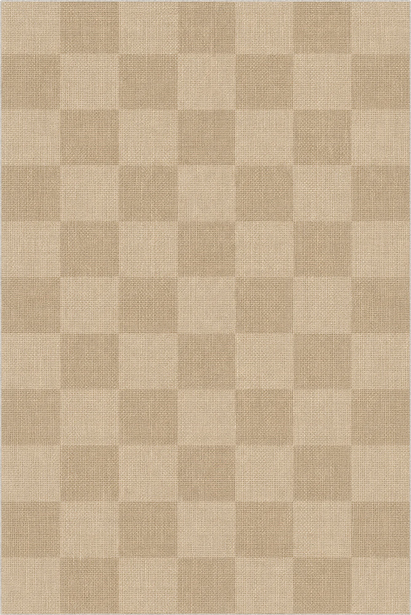 Checkered Jute-Look Modern Rug