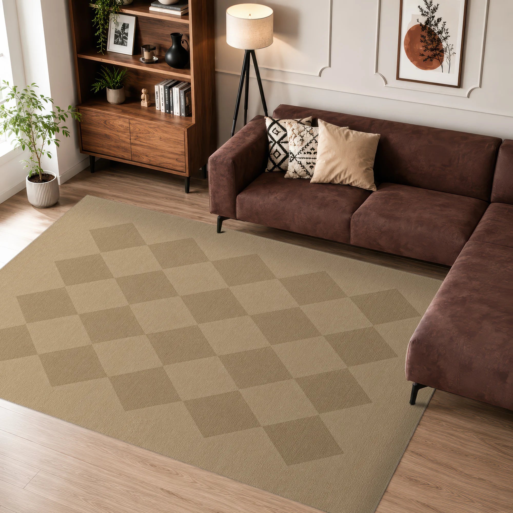 Argyle Jute-Look Modern Rug