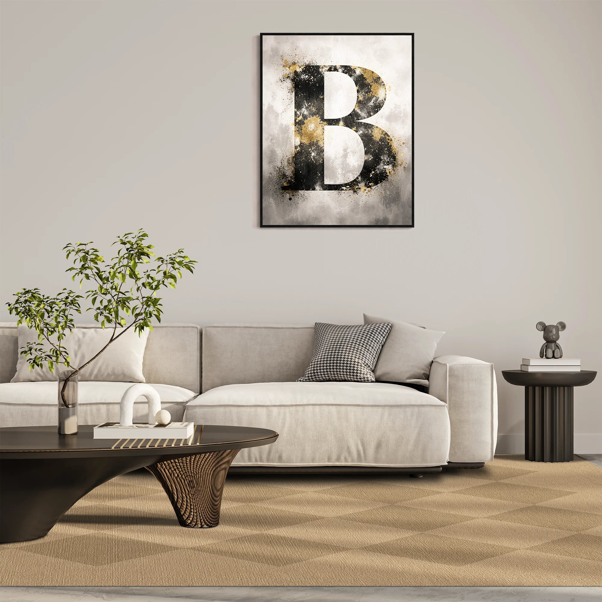 Argyle Jute-Look Modern Rug
