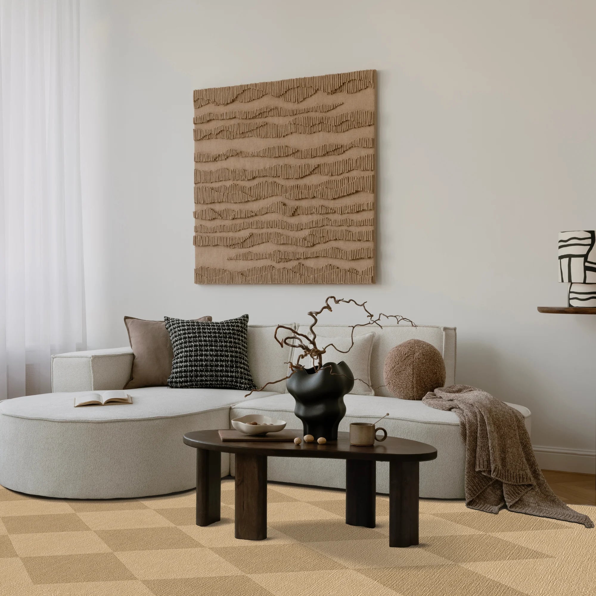Argyle Jute-Look Modern Rug