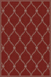 Baroque Lattice Crimson Elegant Rug Red