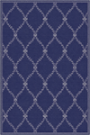Baroque Lattice Dark Blue Rug Blue