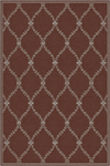 Baroque Lattice Chestnut Brown Rug Brown