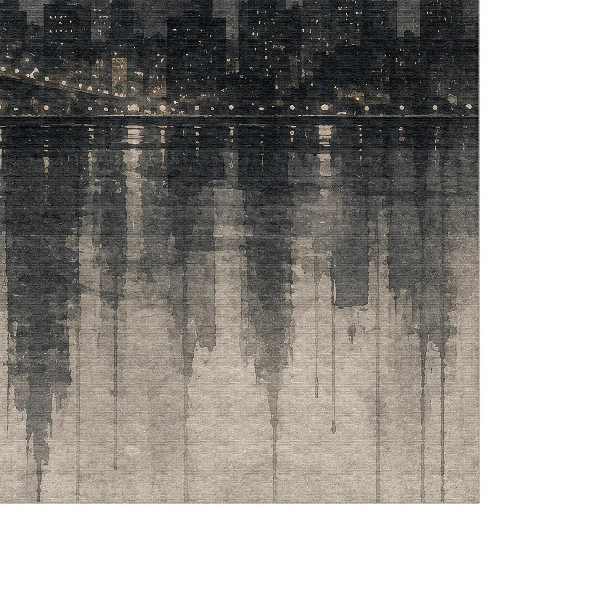 New York Cityscape Monochrome Art Rug