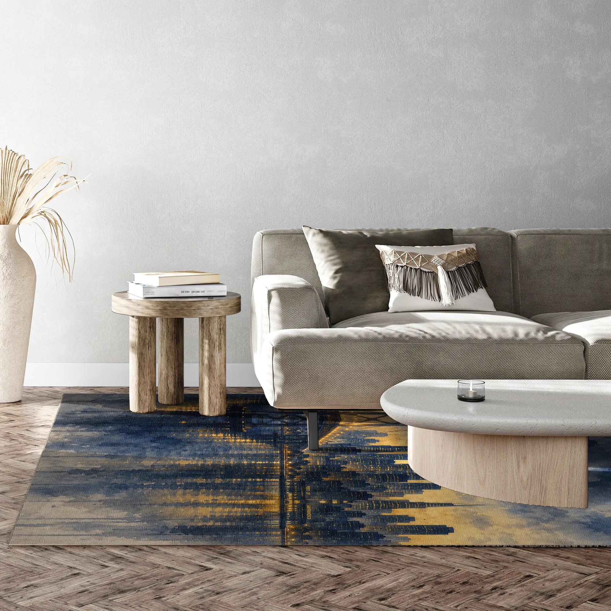 San Francisco Twilight Bay Skyline Rug