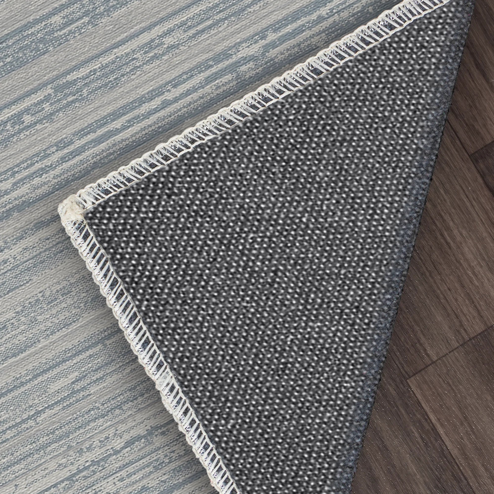 Slate Horizon Linear Textured Rug