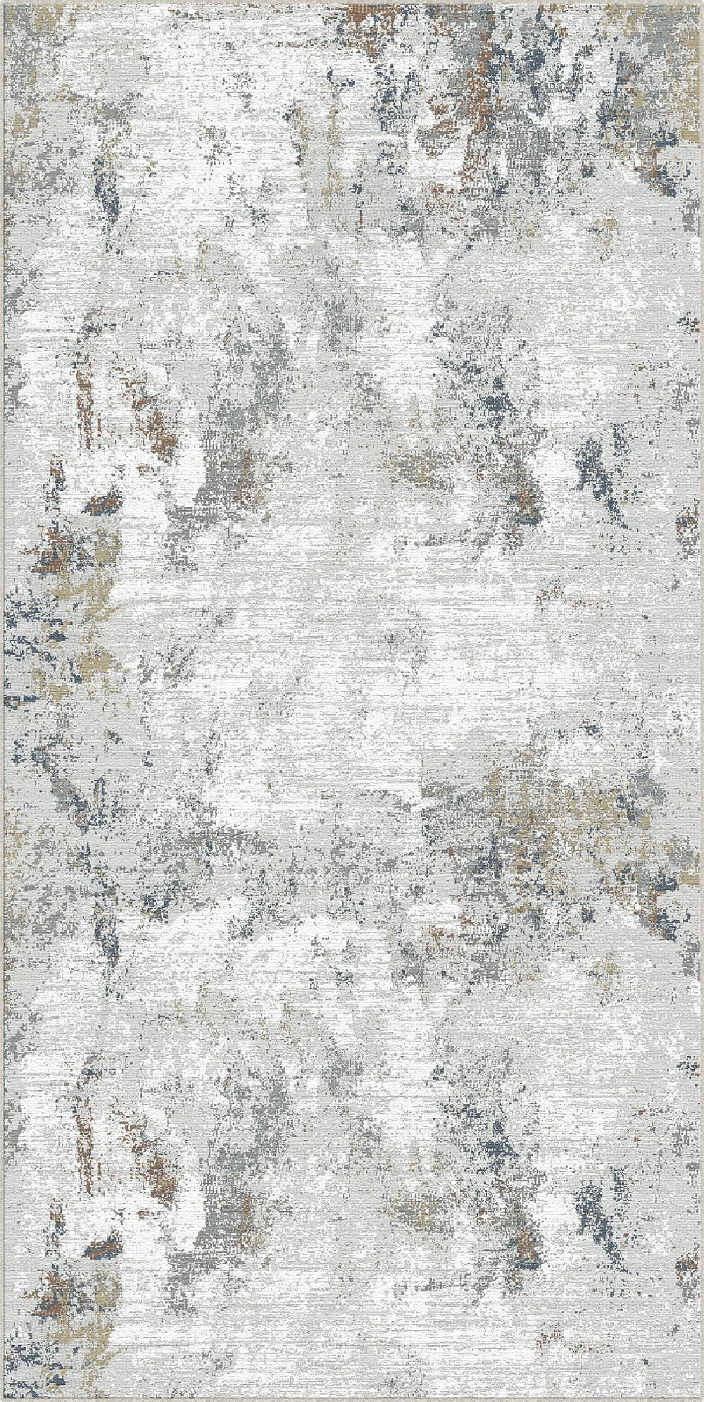 Silver Slate Distressed Abstract Rug
