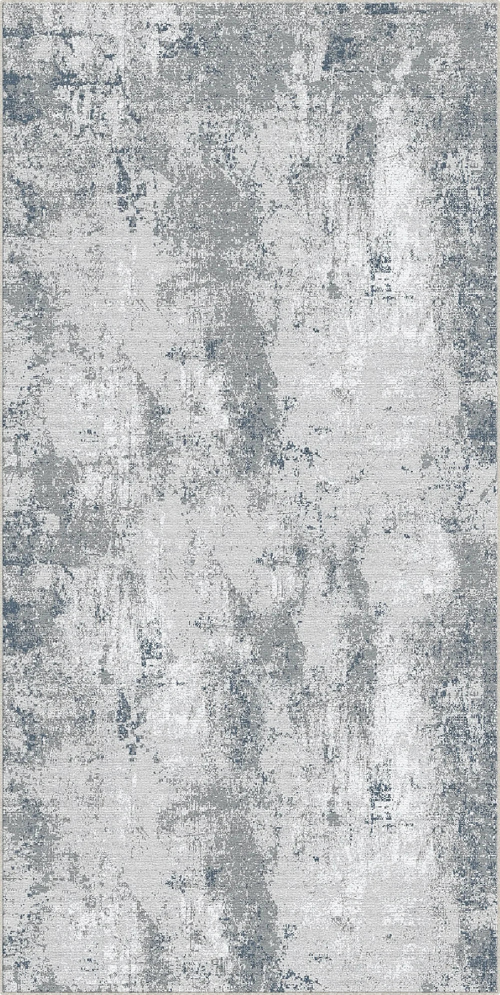 Misty Slate Distressed Abstract Rug