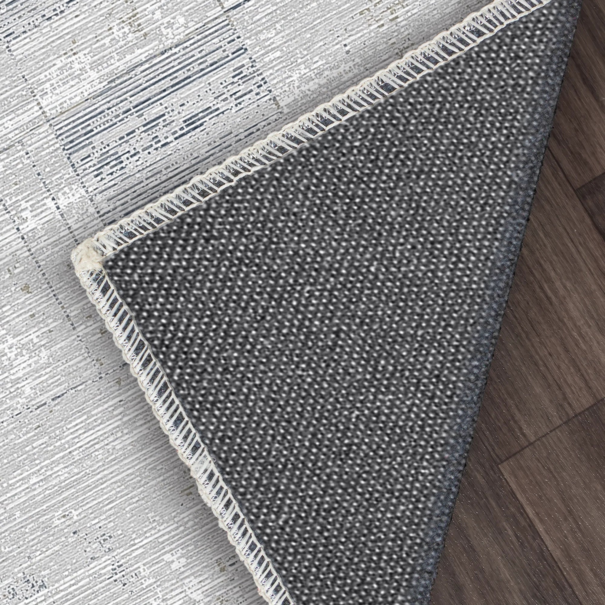 Oceanic Grid Linear Abstract Rug