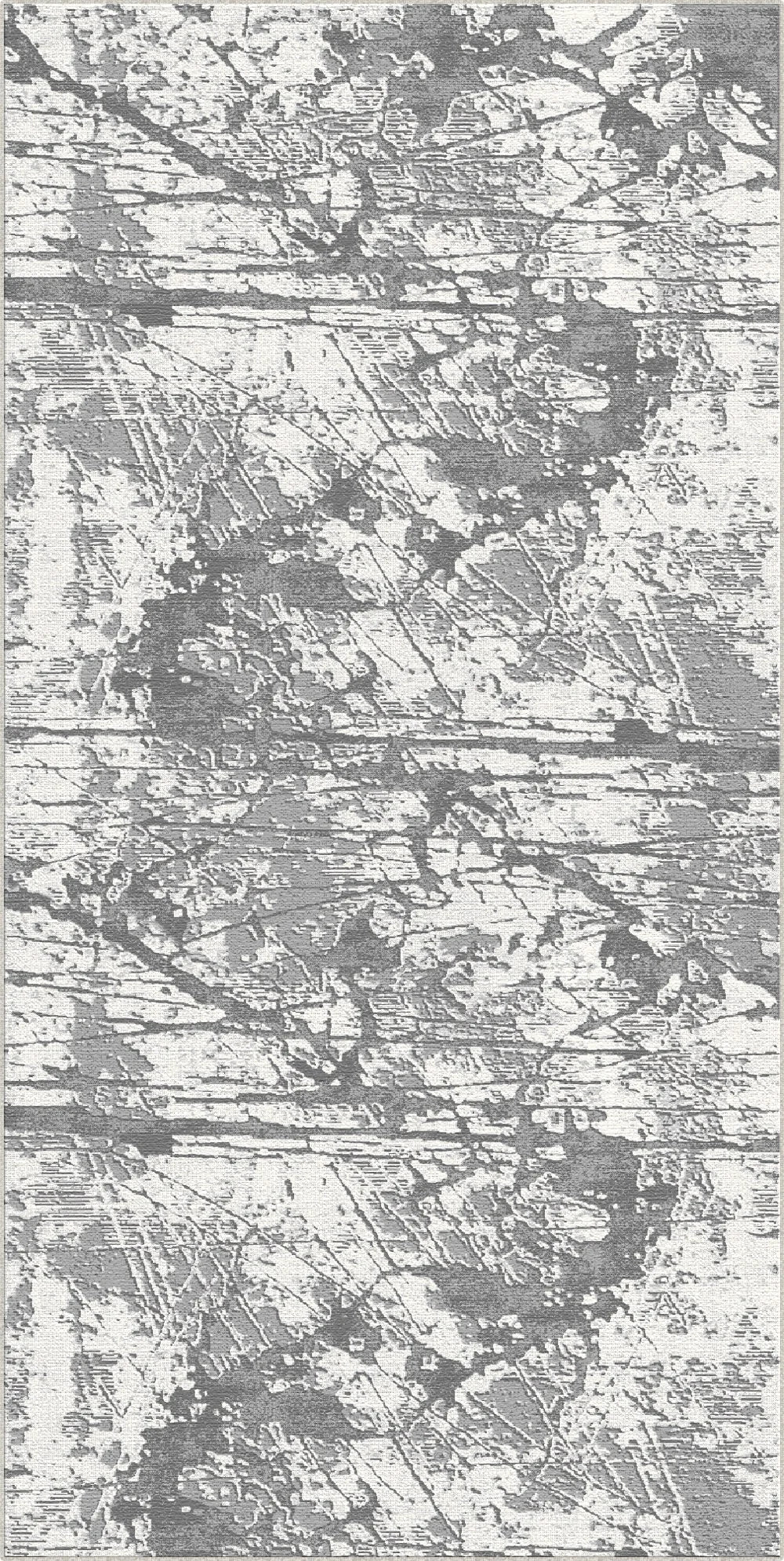 Slate Fracture Distressed Abstract Rug