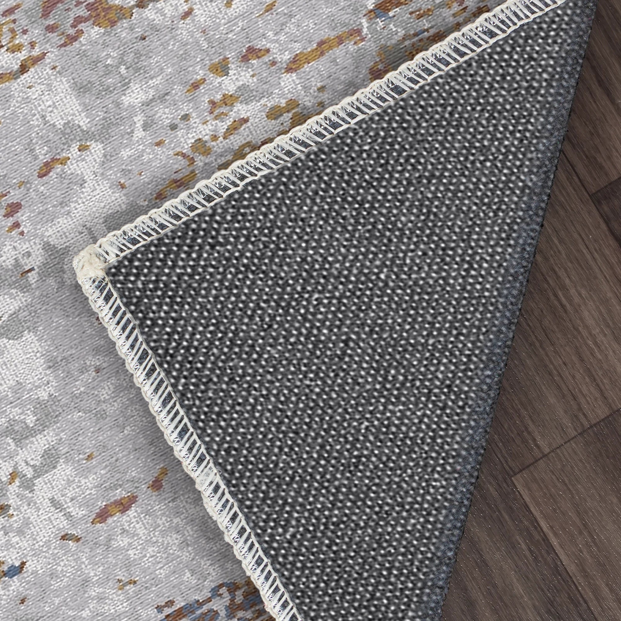 Copper Slate Distressed Abstract Rug