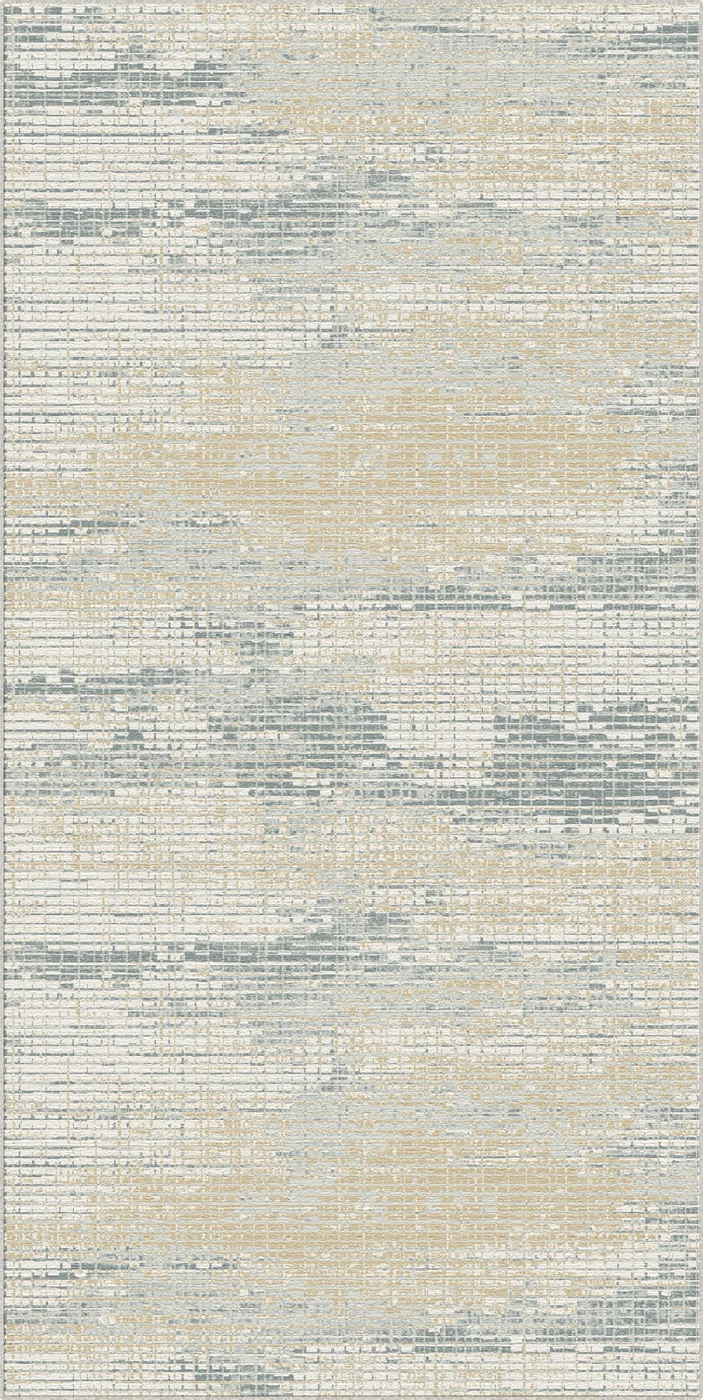 Arctic Taupe Mosaic Abstract Rug