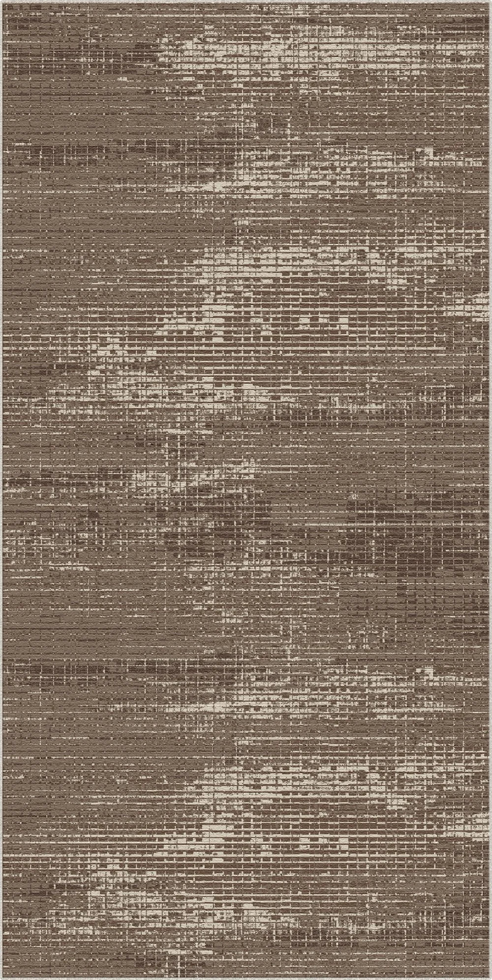 Cocoa Matrix Mosaic Abstract Rug