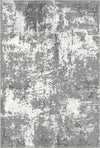 Slate Cloud Patina Abstract Rug Gray