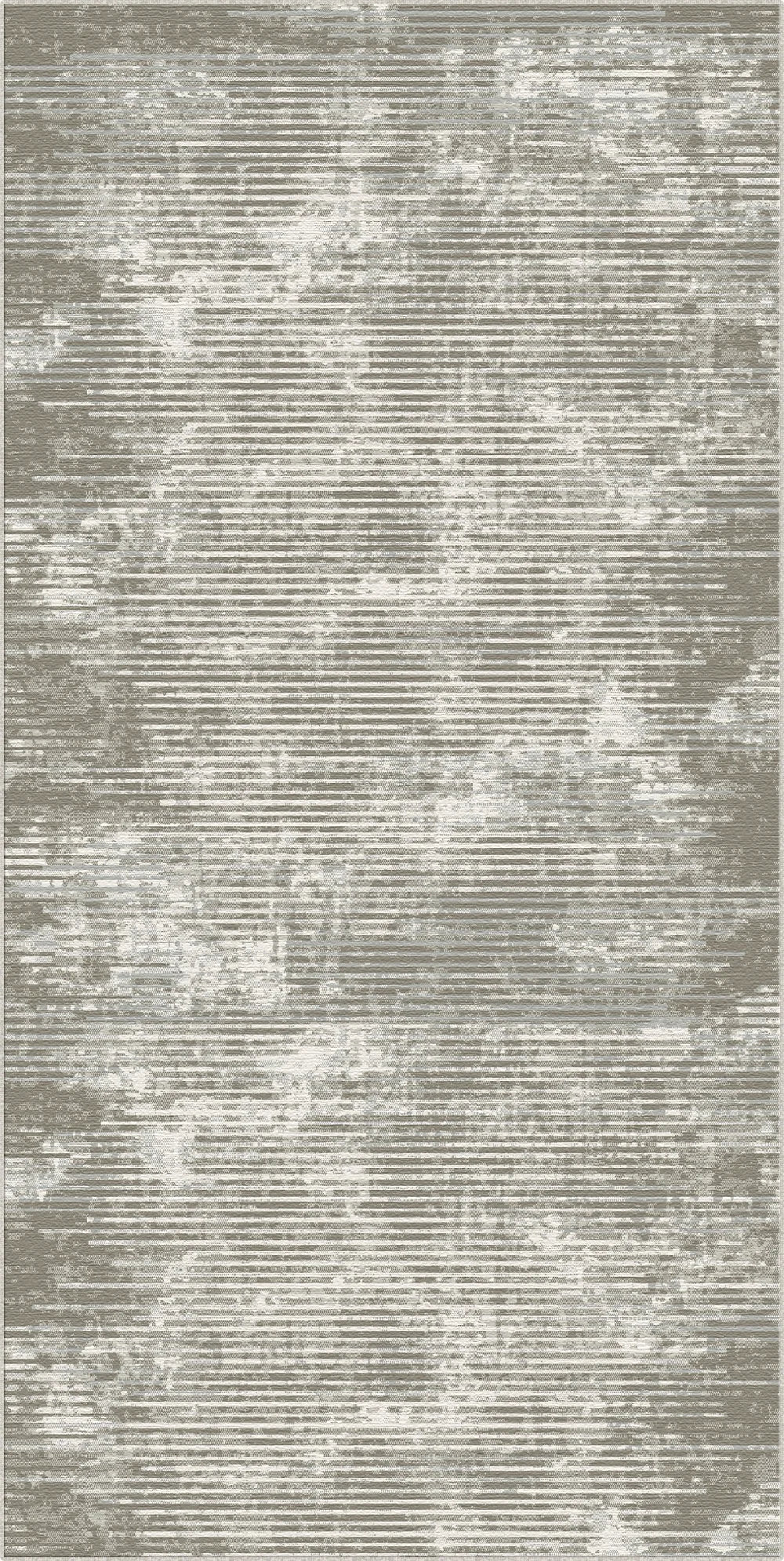 Taupe Horizon Linear Glitch Rug