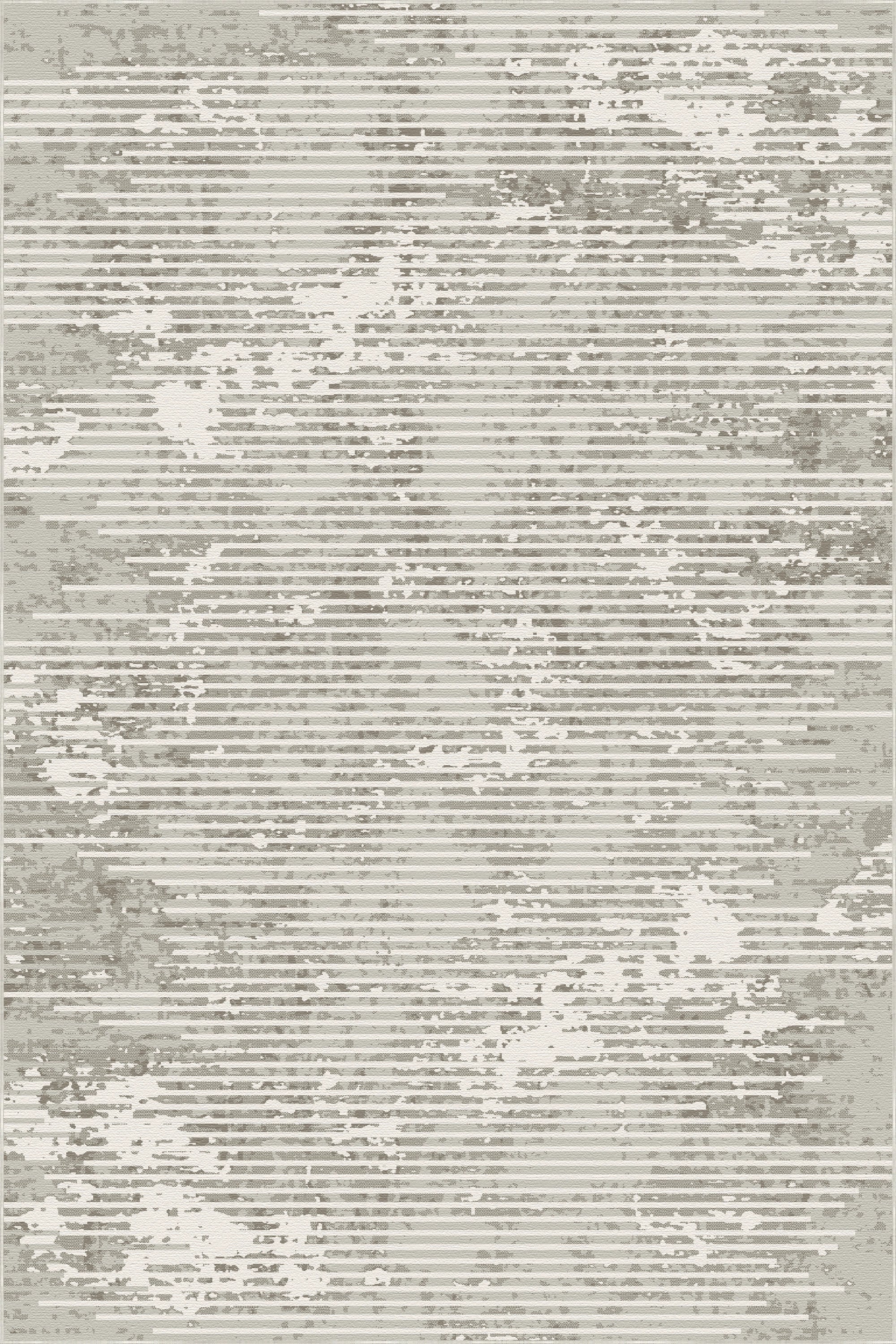 Ivory Horizon Linear Glitch Rug