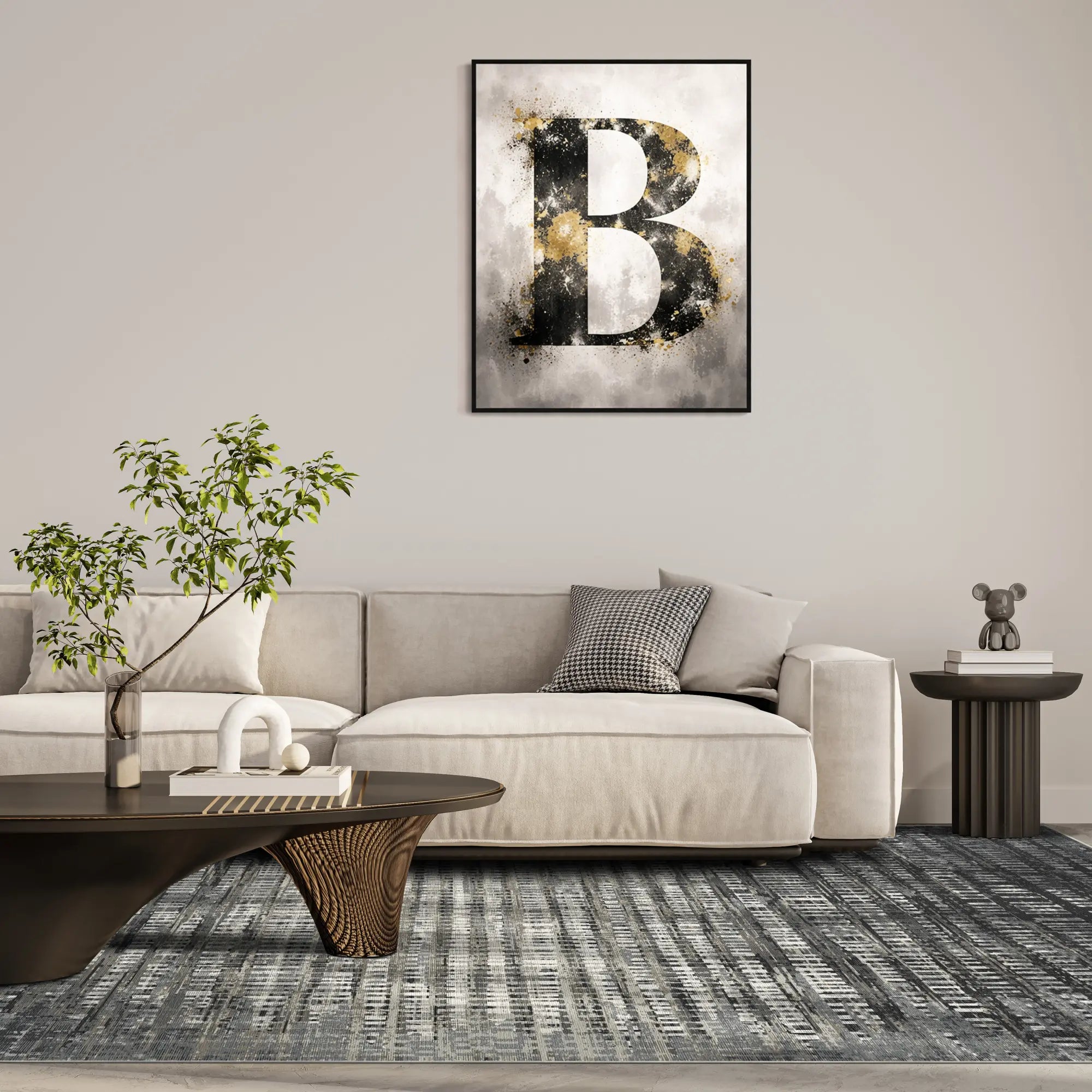 Slate Signal Digital Glitch Rug