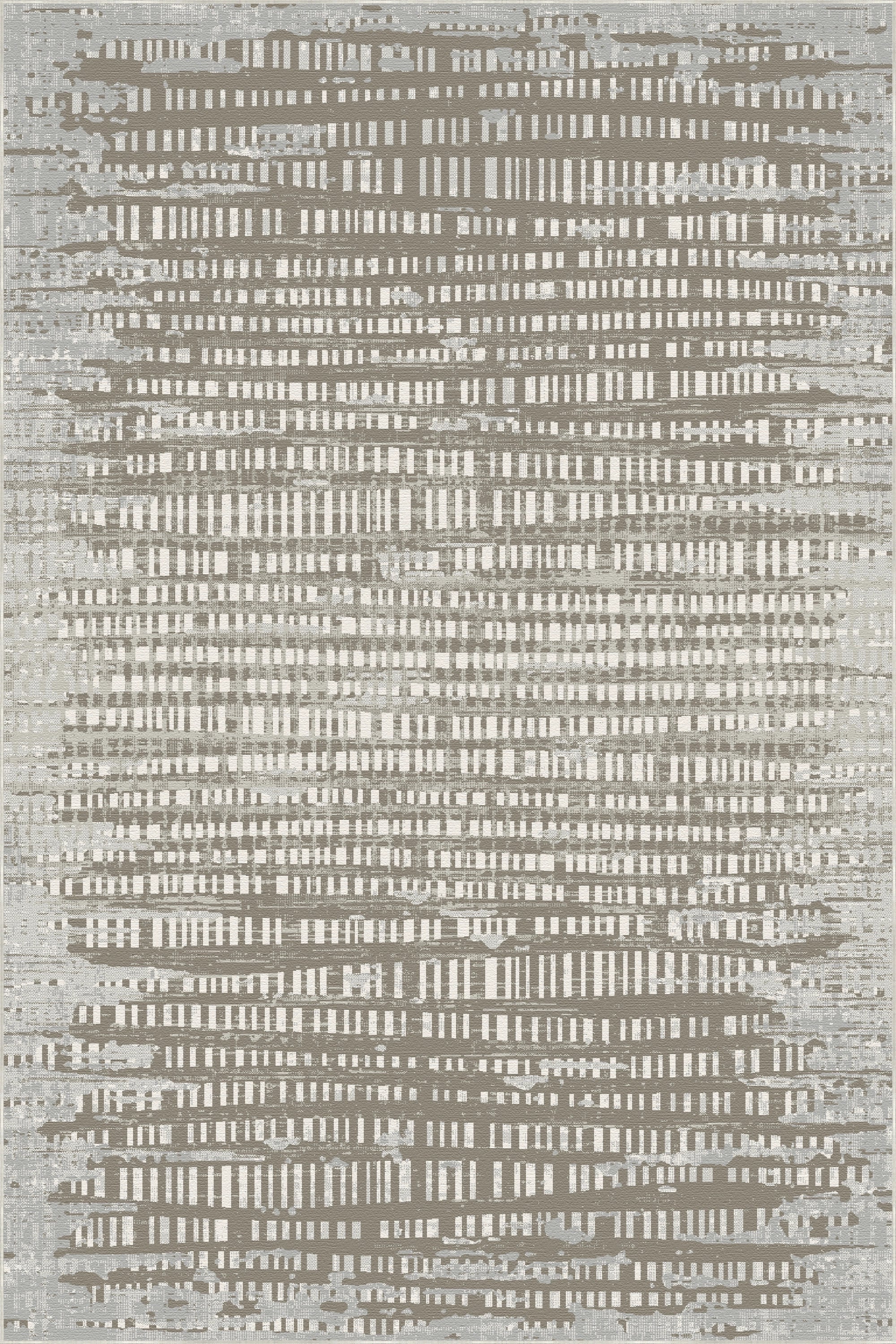 Taupe Signal Digital Glitch Rug