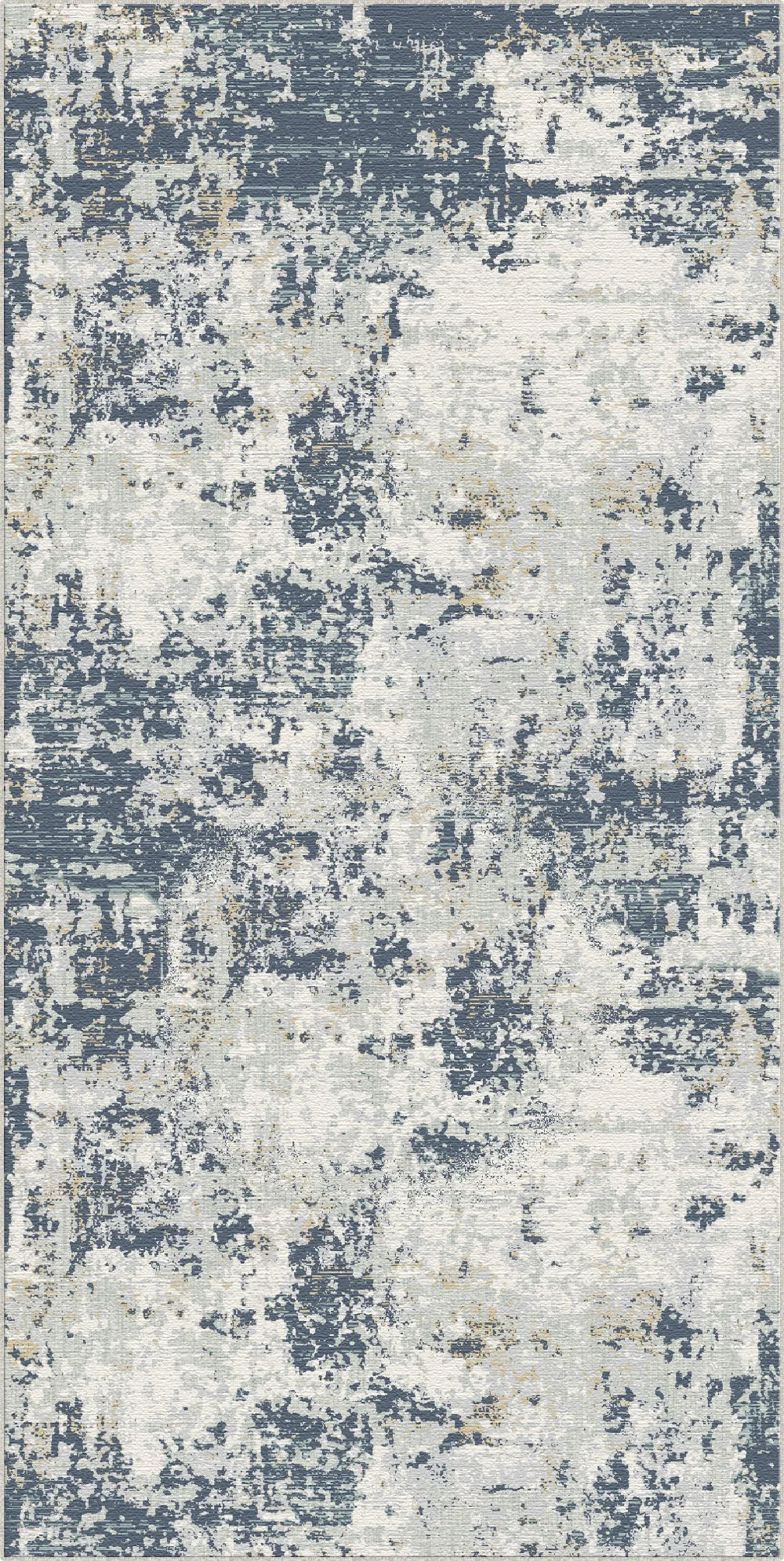 Midnight Aura Distressed Abstract Rug