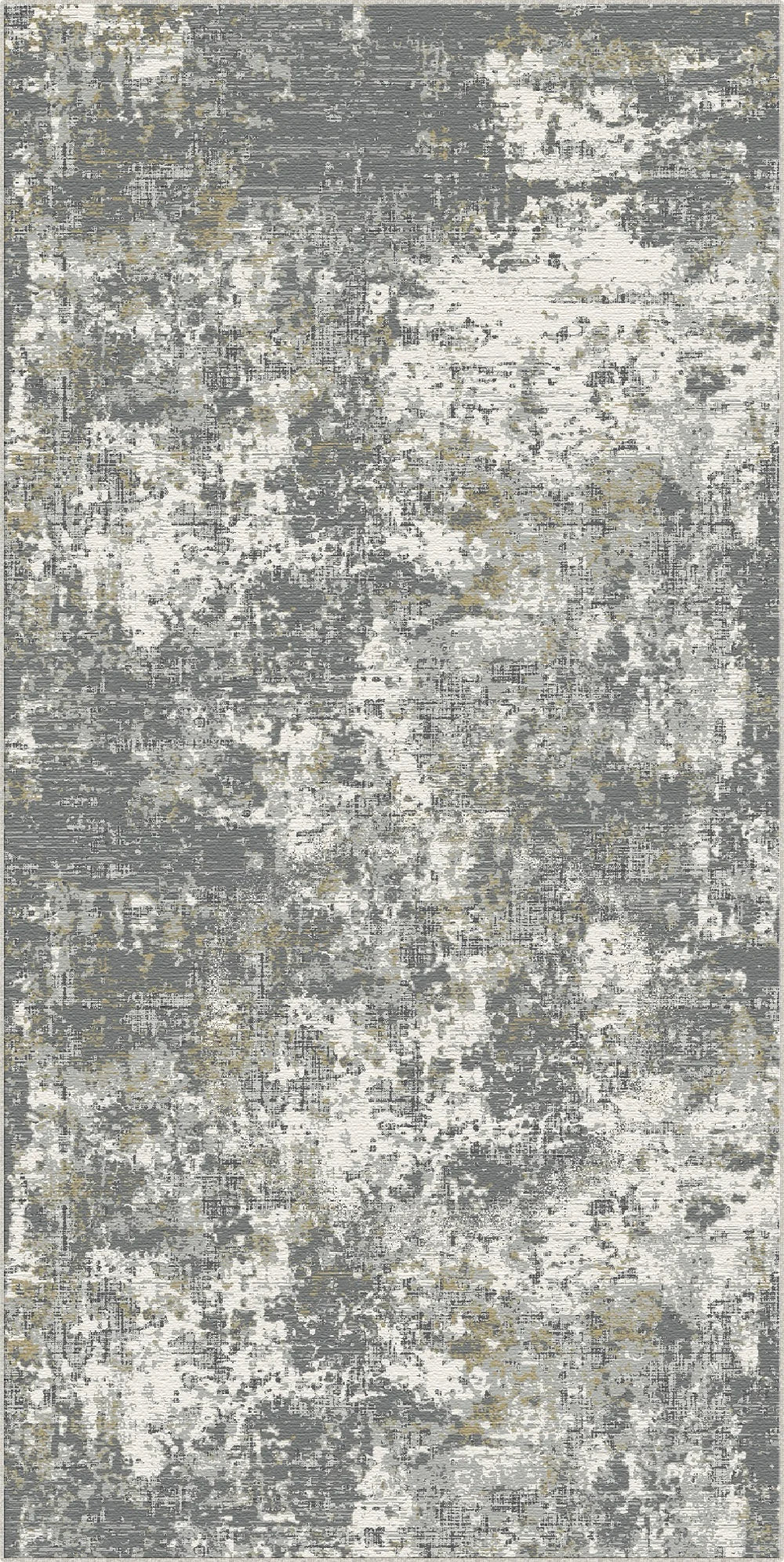 Obsidian Gold Washable Abstract Rug