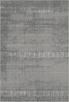 Slate Mosaic Banded Geometric Rug Slate Gray