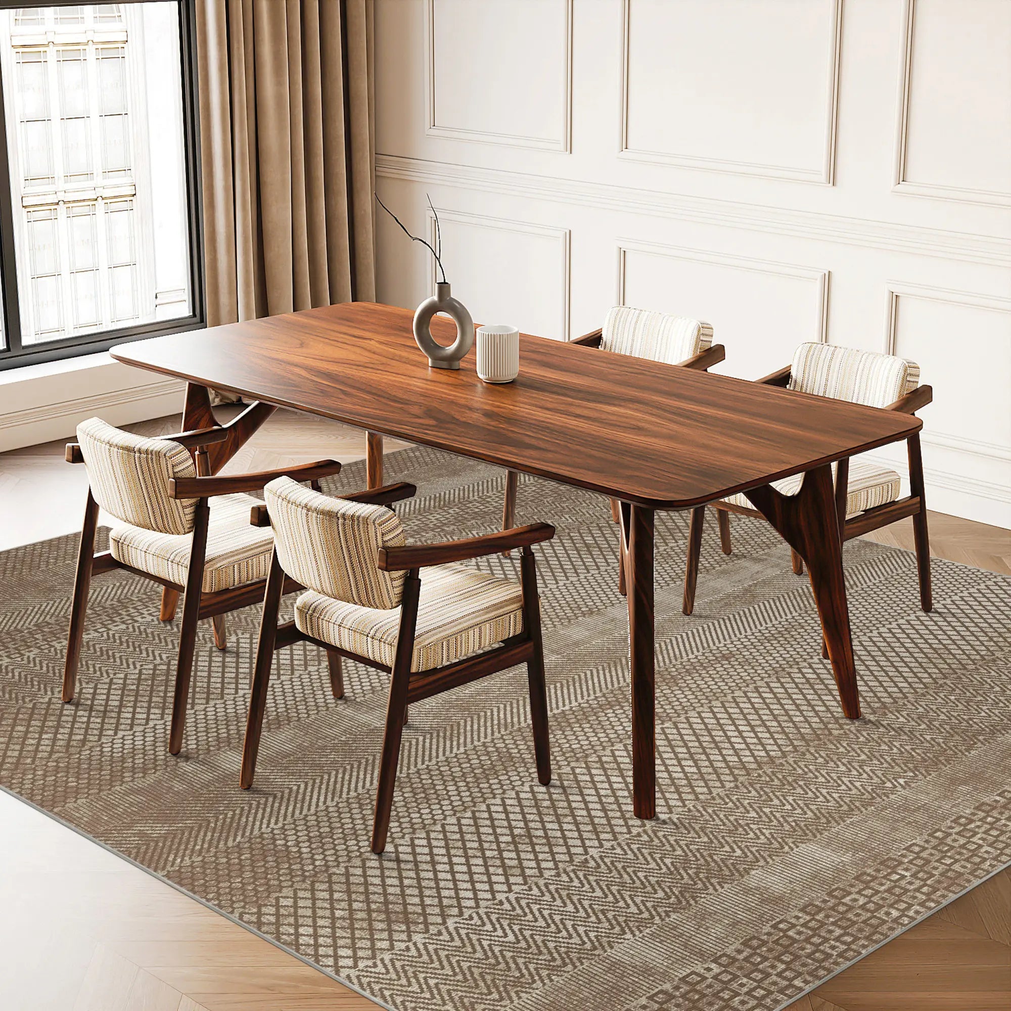 Terra Canyon Banded Geometric Rug