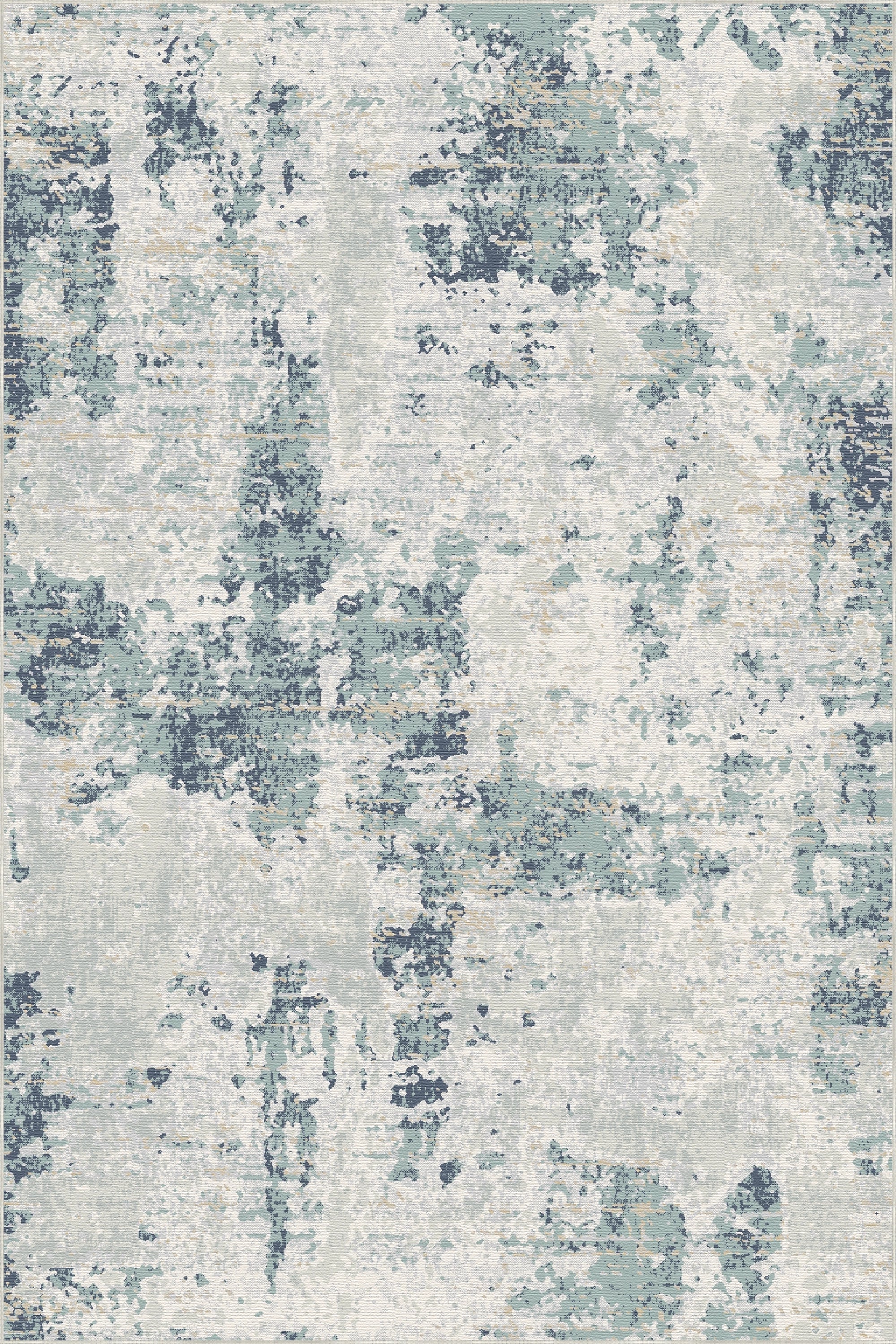 Arctic Tide Distressed Abstract Rug