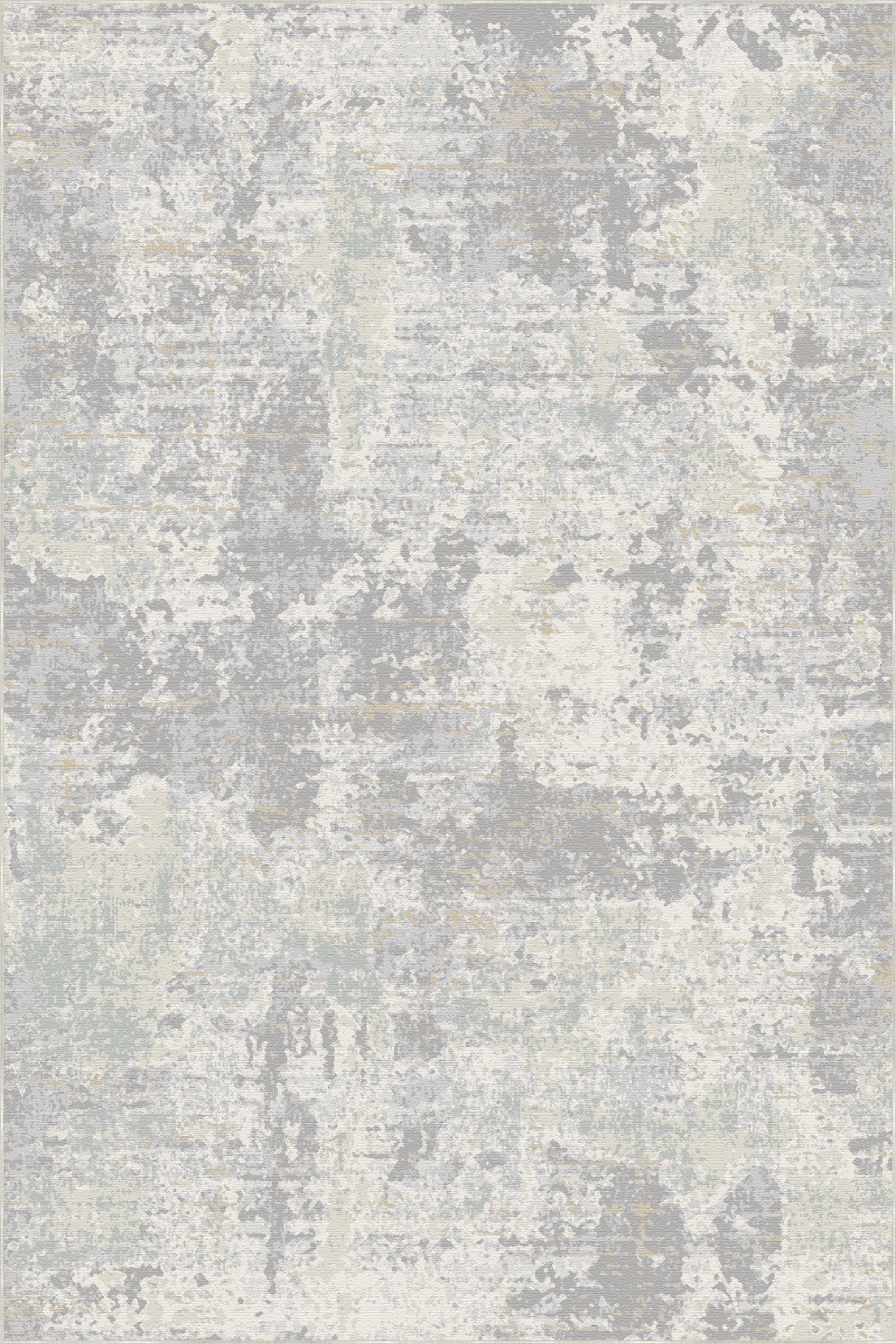 Silver Mist Distressed Abstract Rug