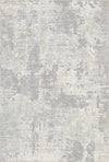Silver Mist Distressed Abstract Rug Silver
