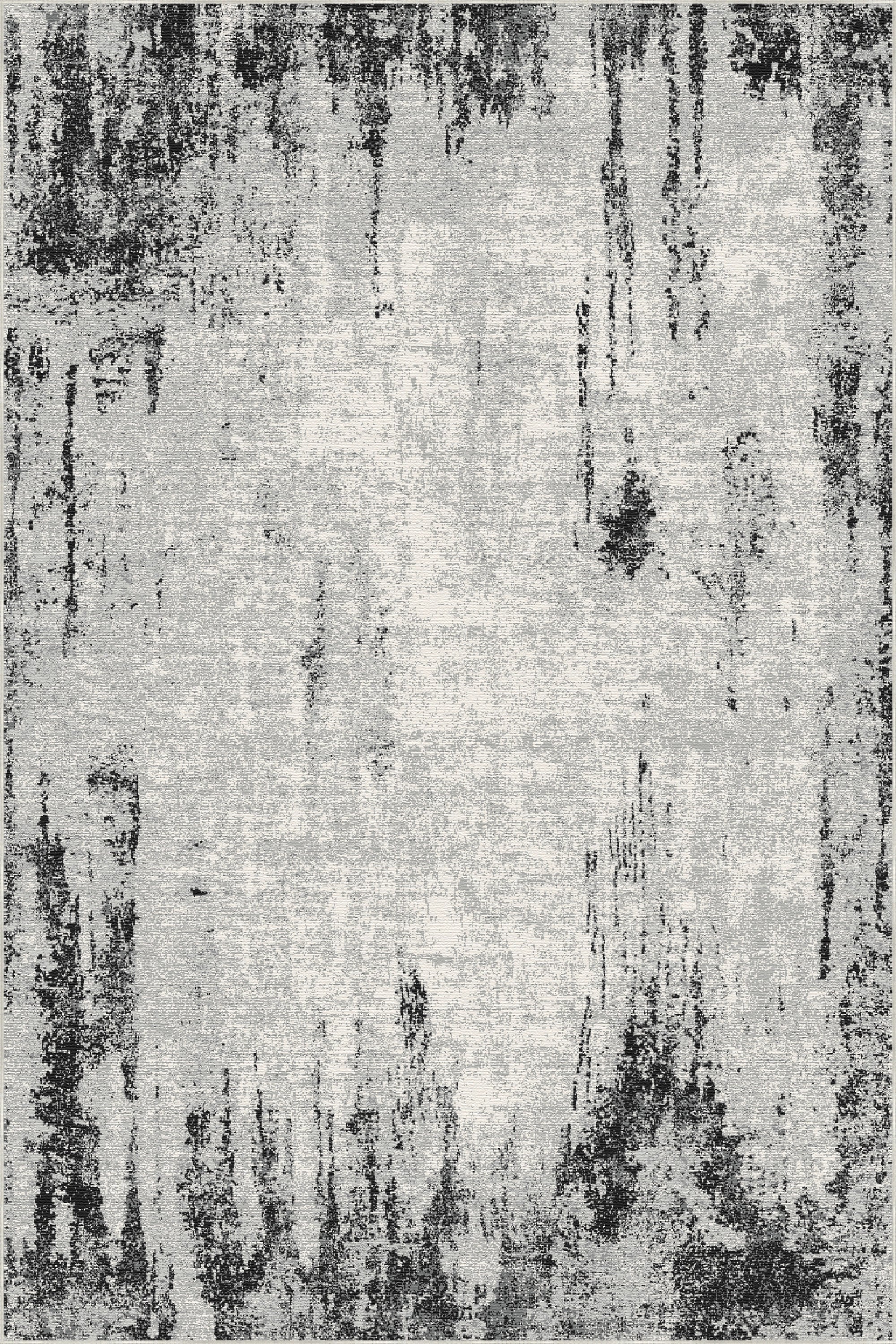 Charcoal Drift Distressed Industrial Rug