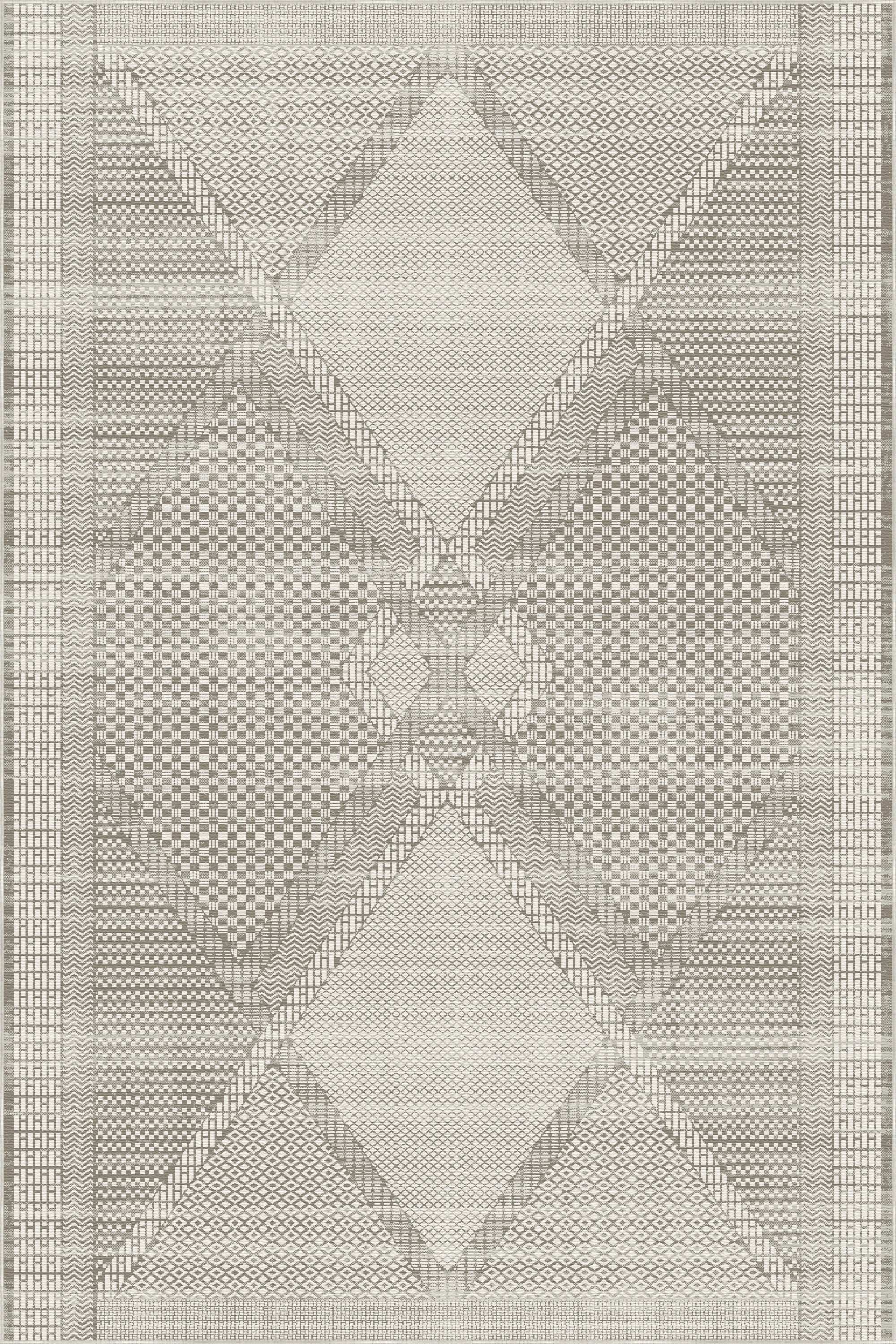 Sandstone Prism Mosaic Geometric Rug