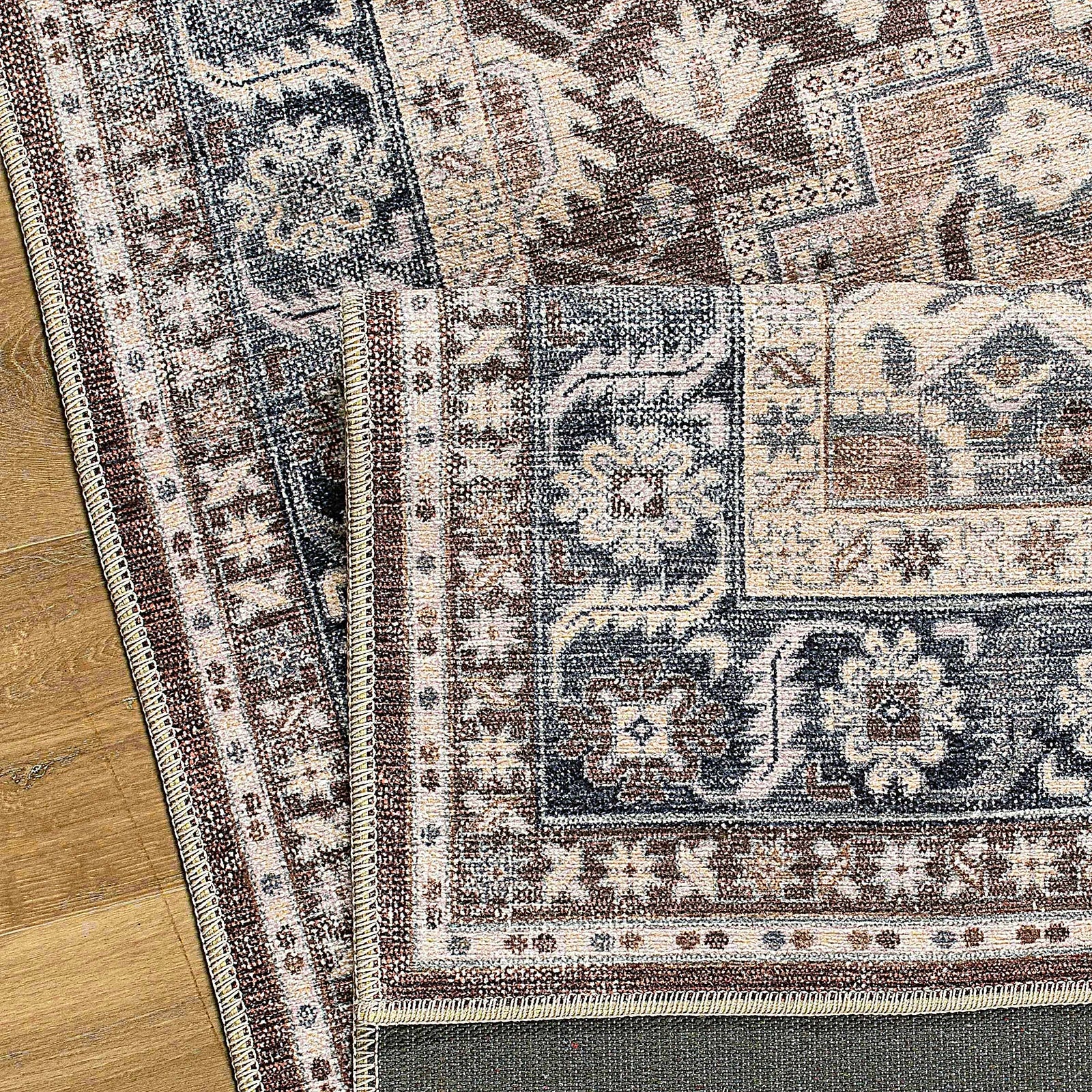 Heirloom Medallion Washable Rug