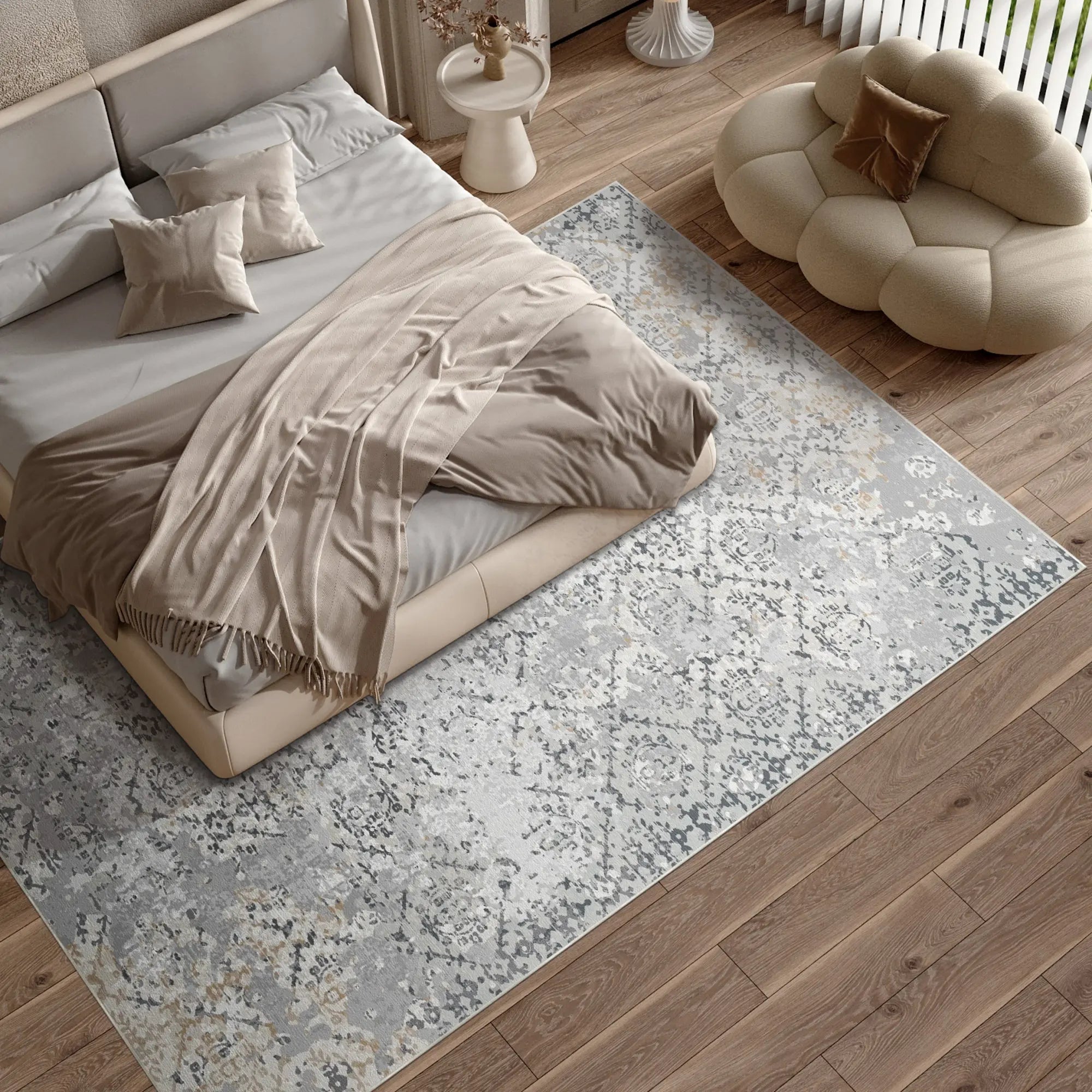 Gilded Ash Ancestral Lattice Rug