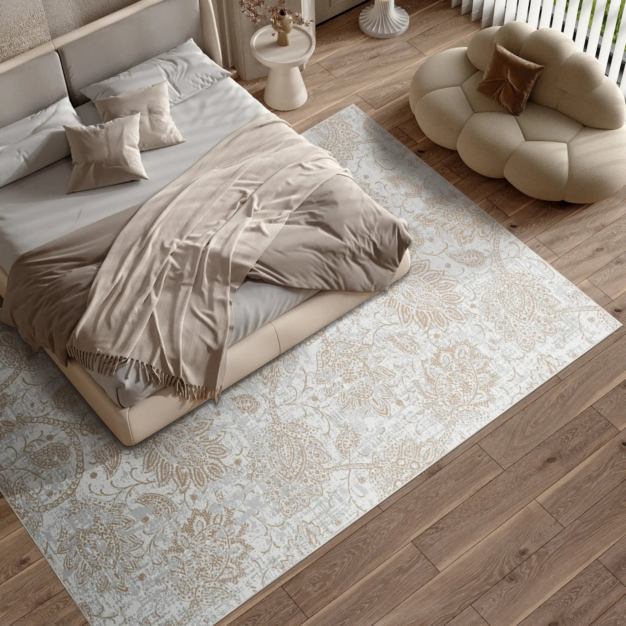Sandstone Botanical Artisan Rug