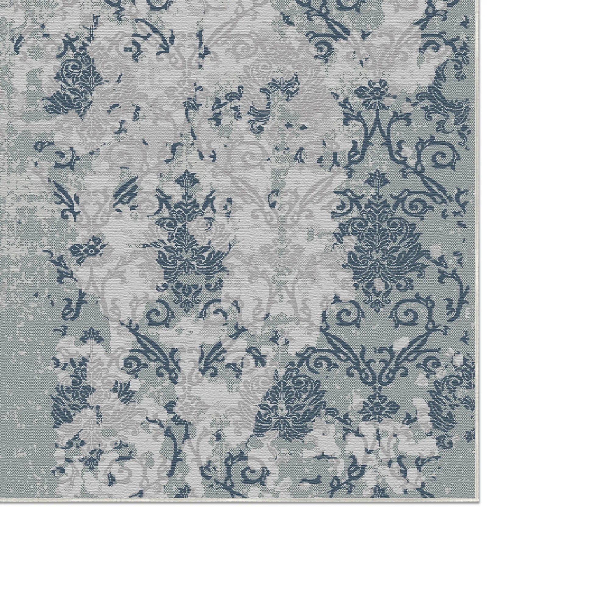 Oceanic Relic Eroded Damask Rug