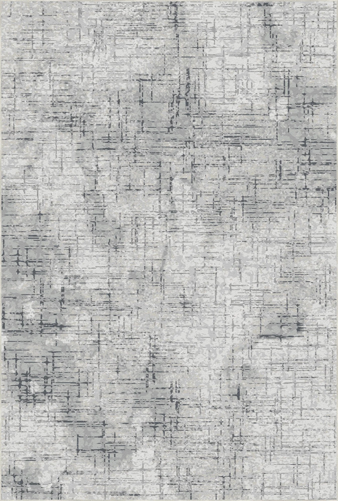 Slate Crosshatch Abstract Gray Rug