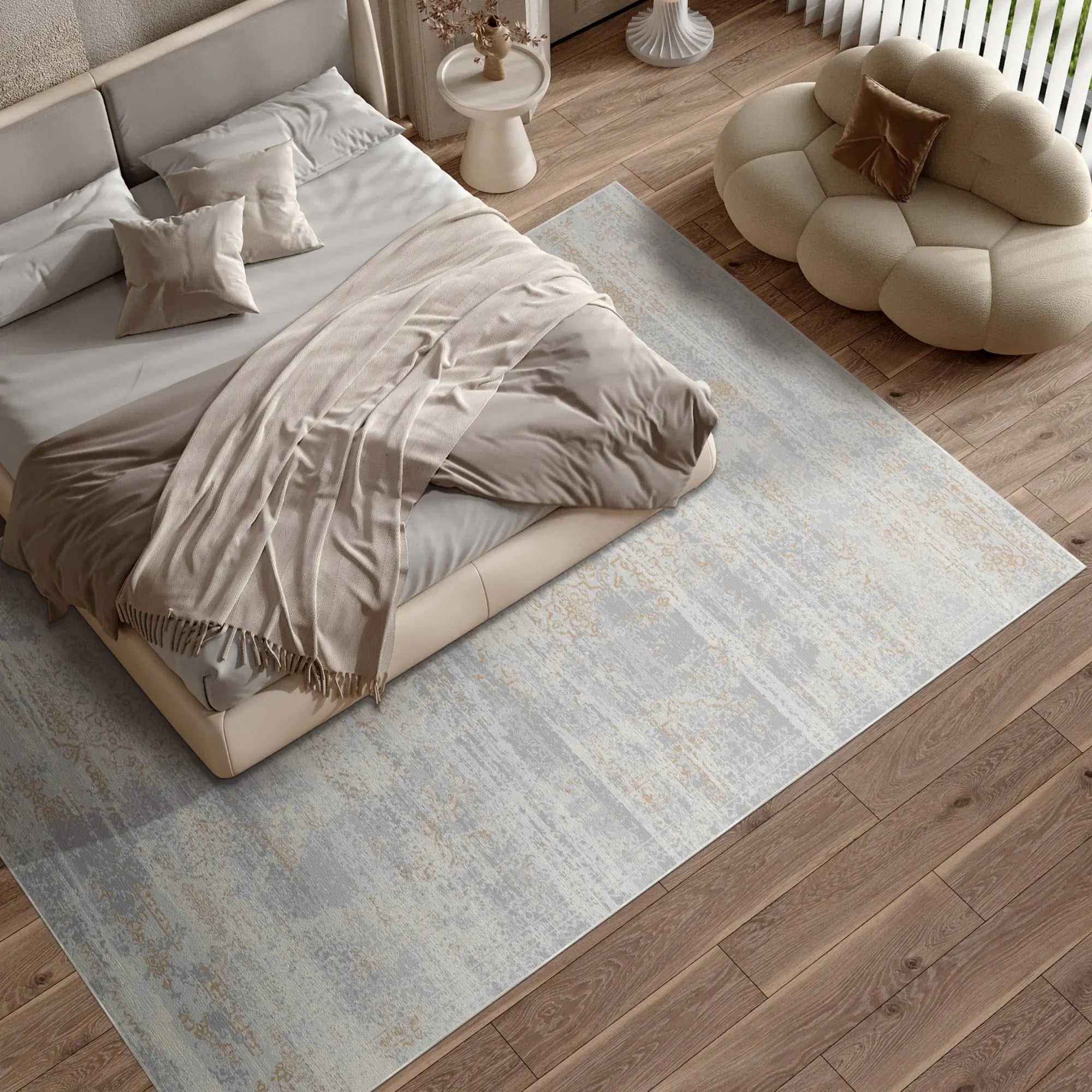 Gilded Mist Fragment Ivory Rug