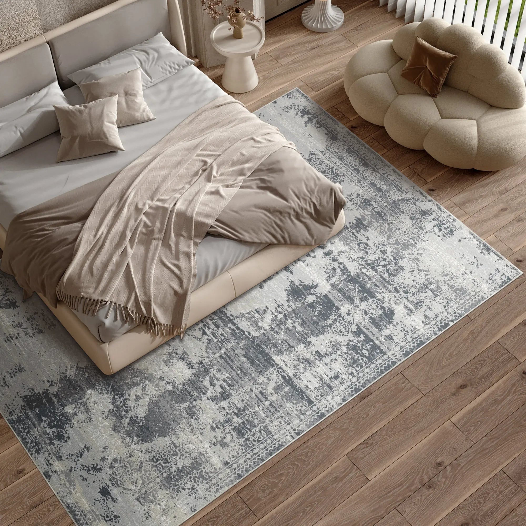 Charcoal Drift Fragment Rug