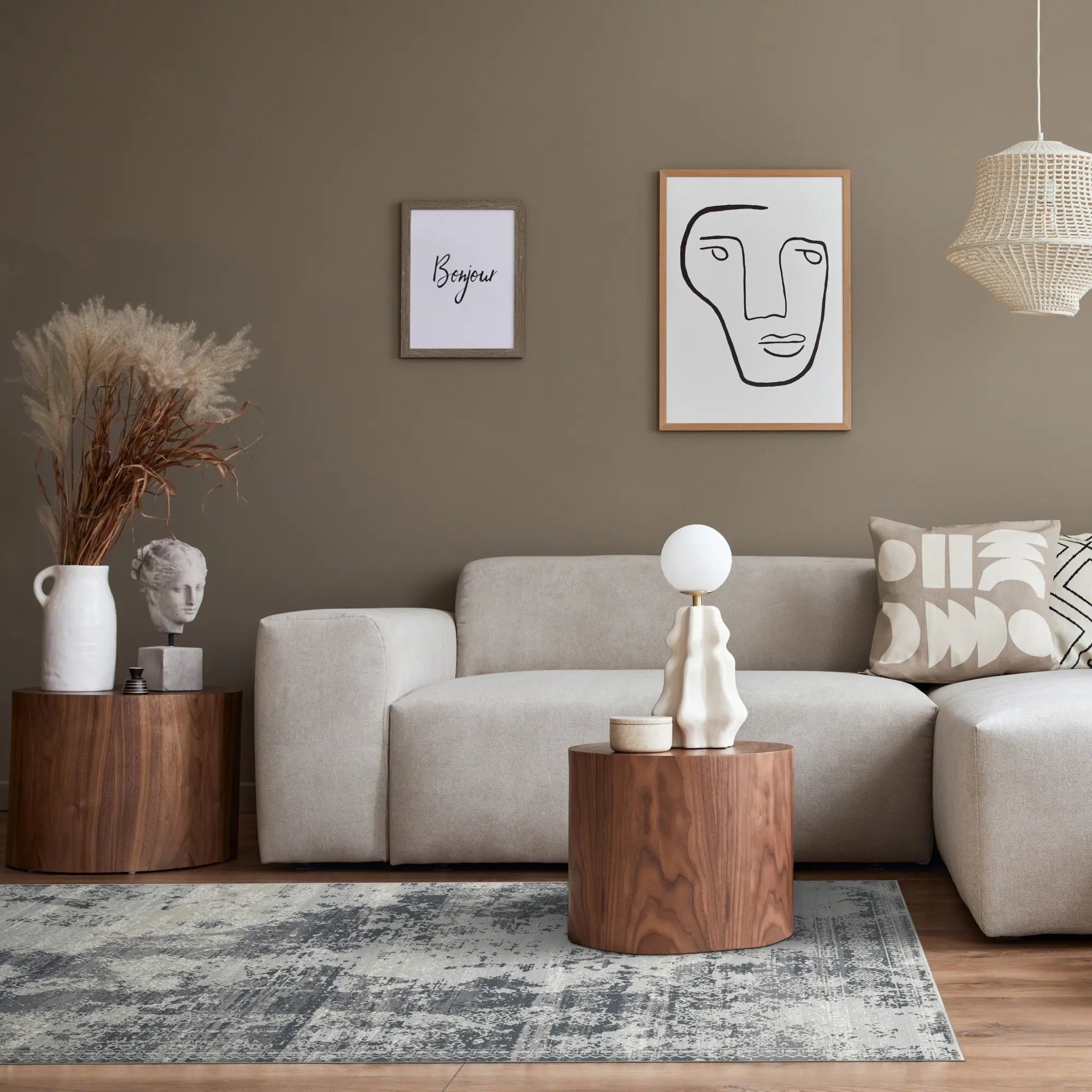 Charcoal Drift Fragment Rug