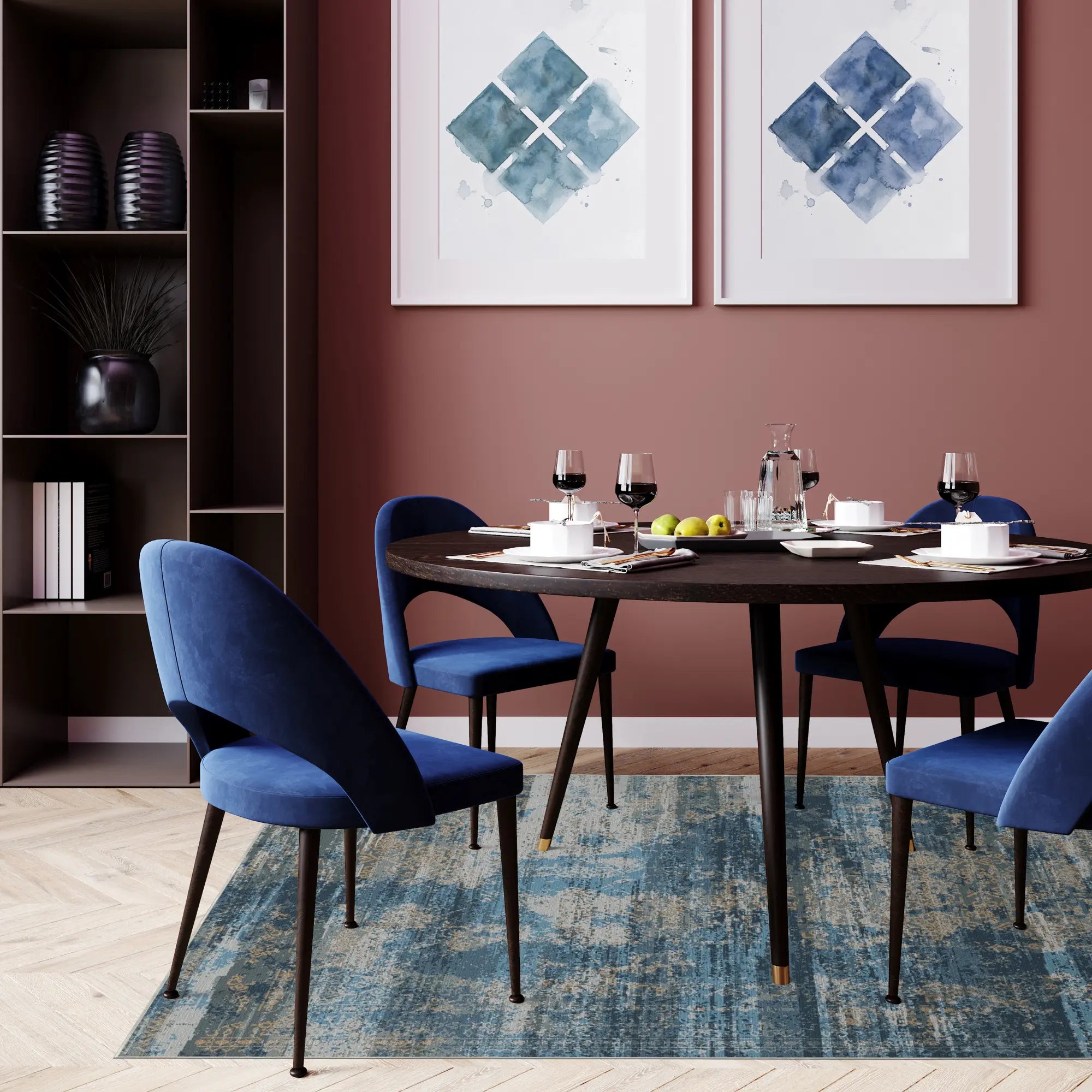 Indigo Horizon Heritage Rug