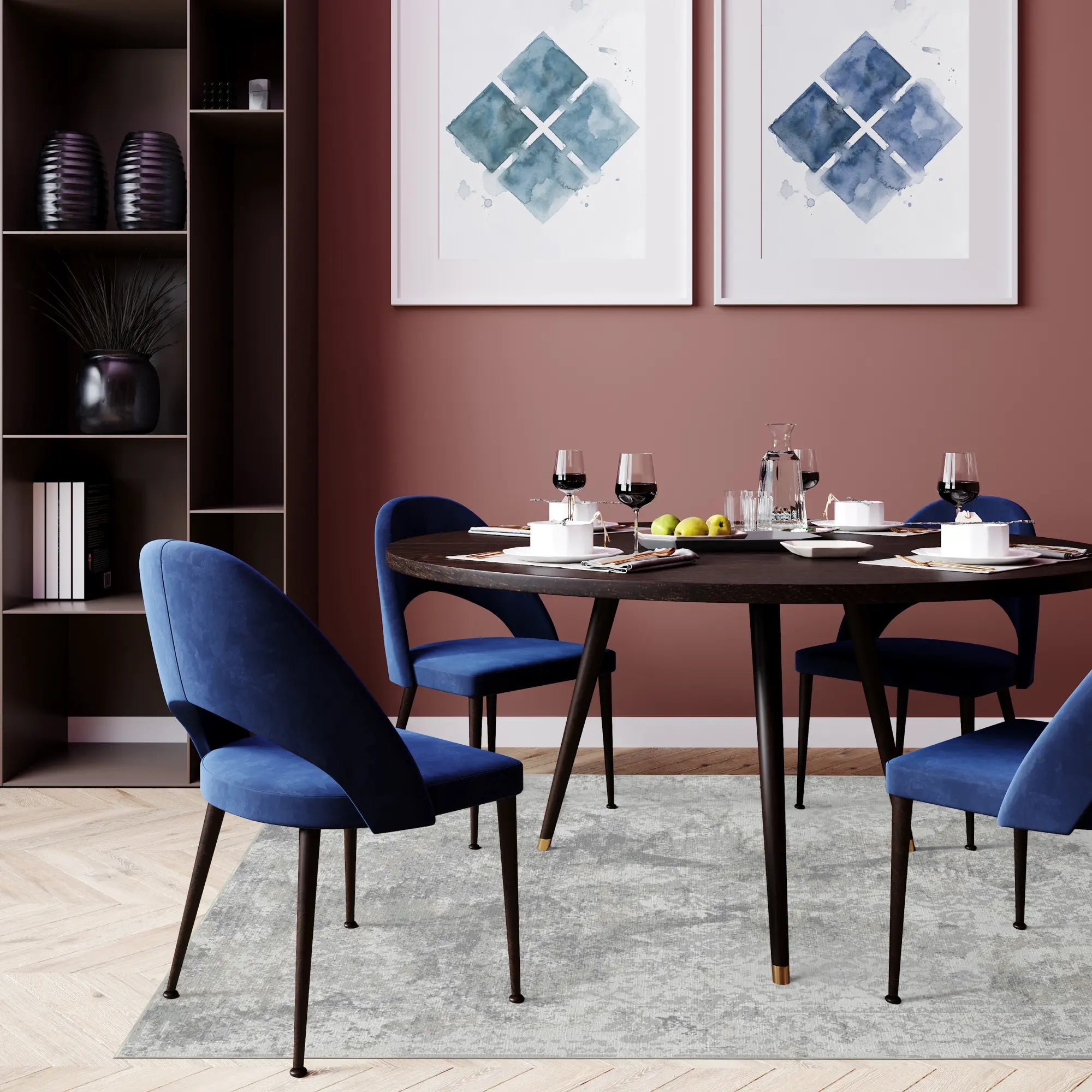 Platinum Echo Fragmented Gray Rug