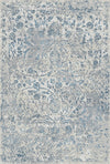 Cerulean Petal Spectral Gray Rug Blue