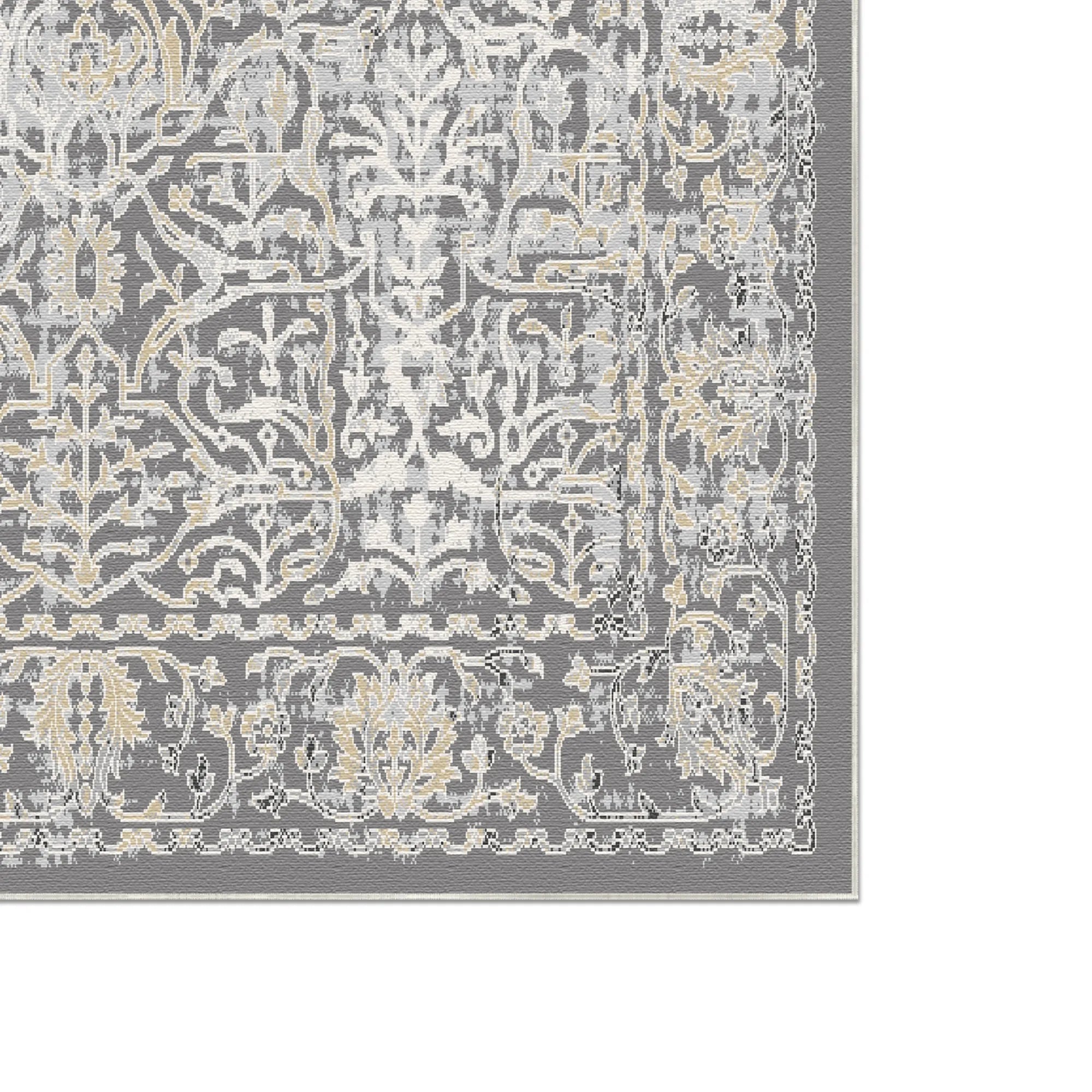 Obsidian Scroll Gray Rug