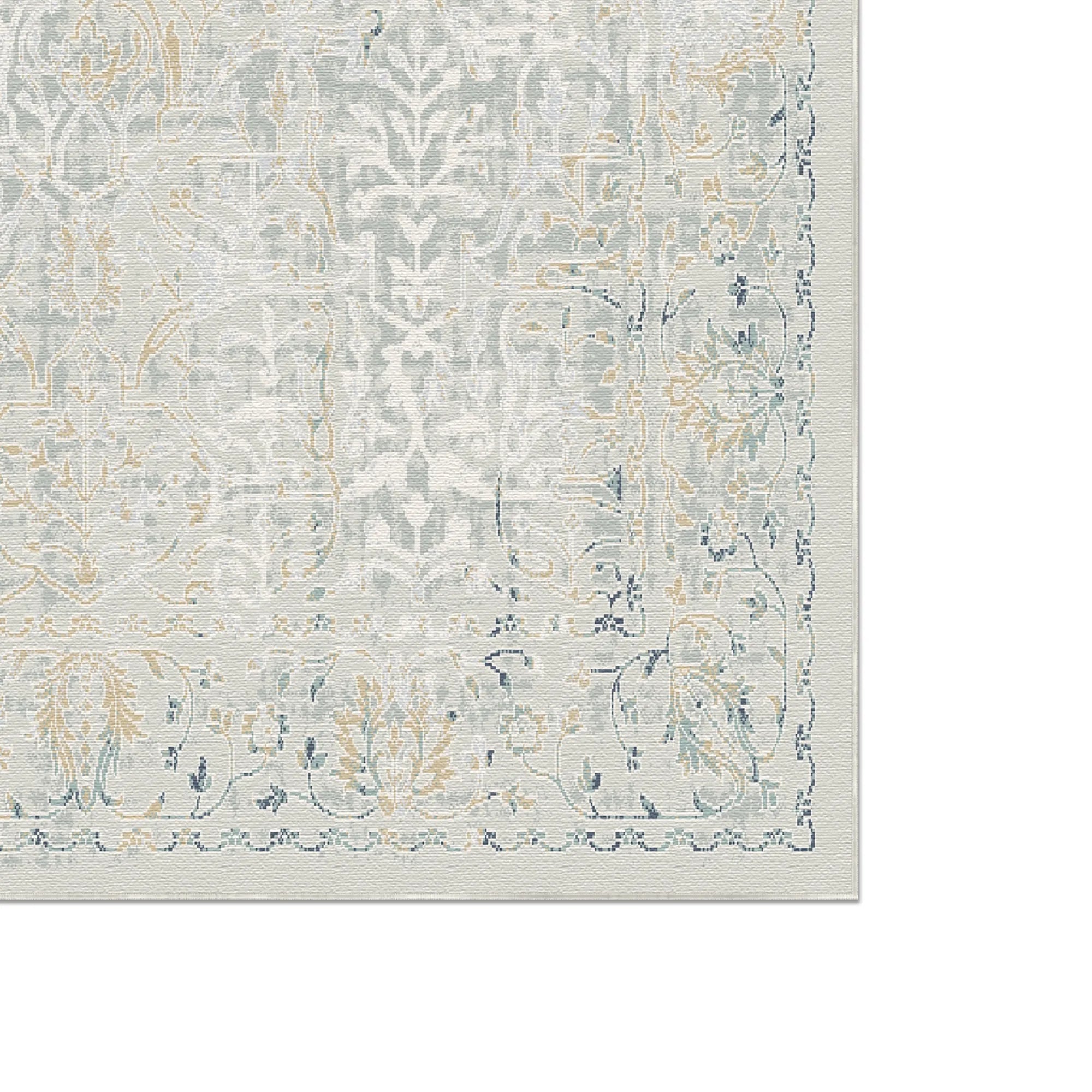 Azure Scroll Blue Rug