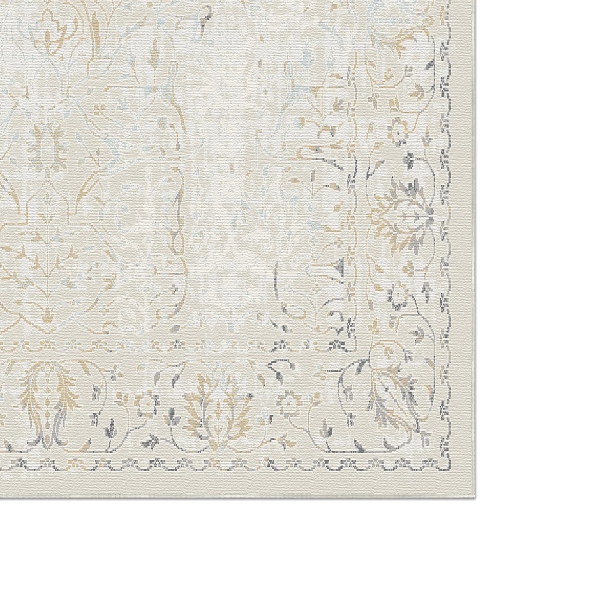 Sterling Scroll Silver Rug